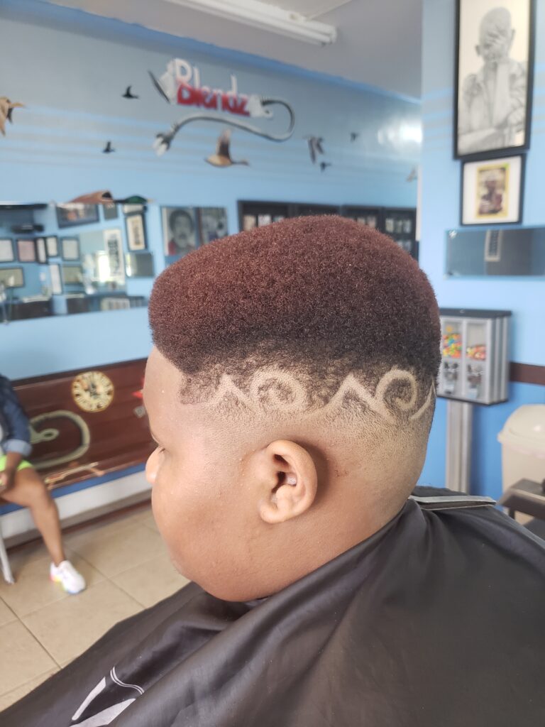 High Top Fade with design part