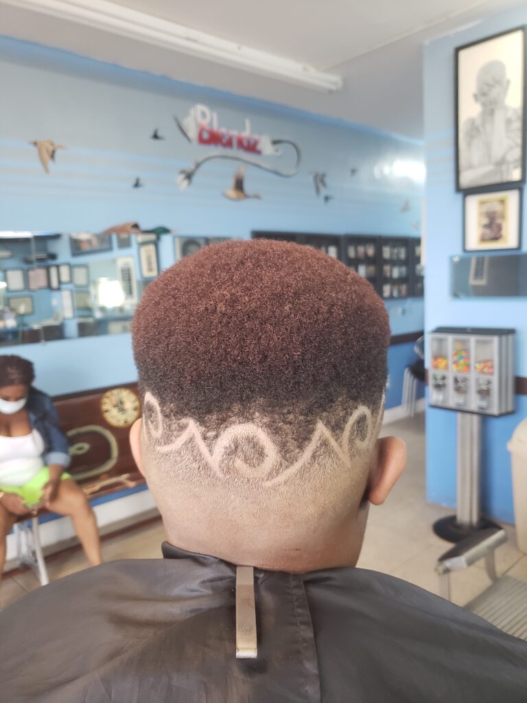 High Top Fade with design part