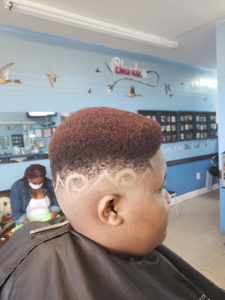High Top Fade with design part