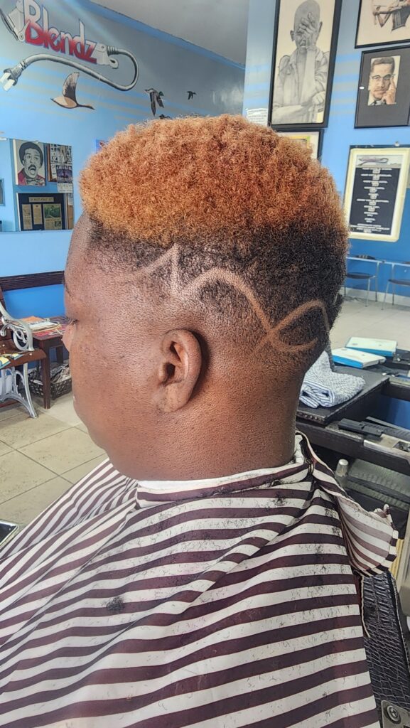 Bald fade with high top & part